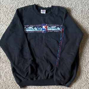 USA Hockey Vintage 2003 Black Crewneck Sweatshirt Mens L